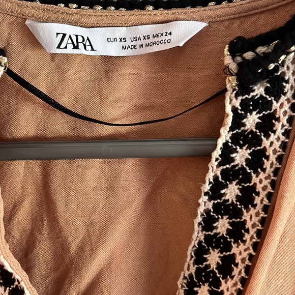 Linen blend Zara dress size XS - Picture 2 of 7